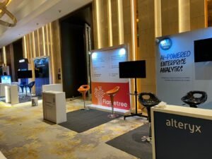 five and more signages showing in a exhibition