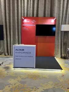 Red and white billboards