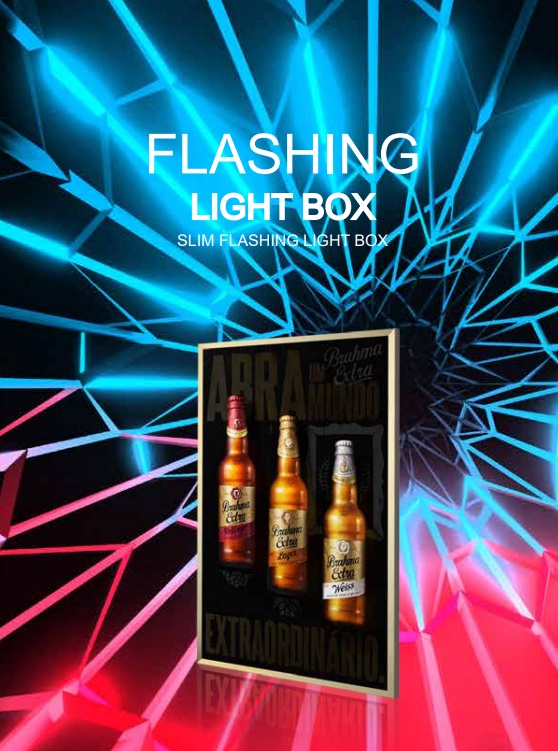 a three bottle and Fabric light boxes and its from a signage company